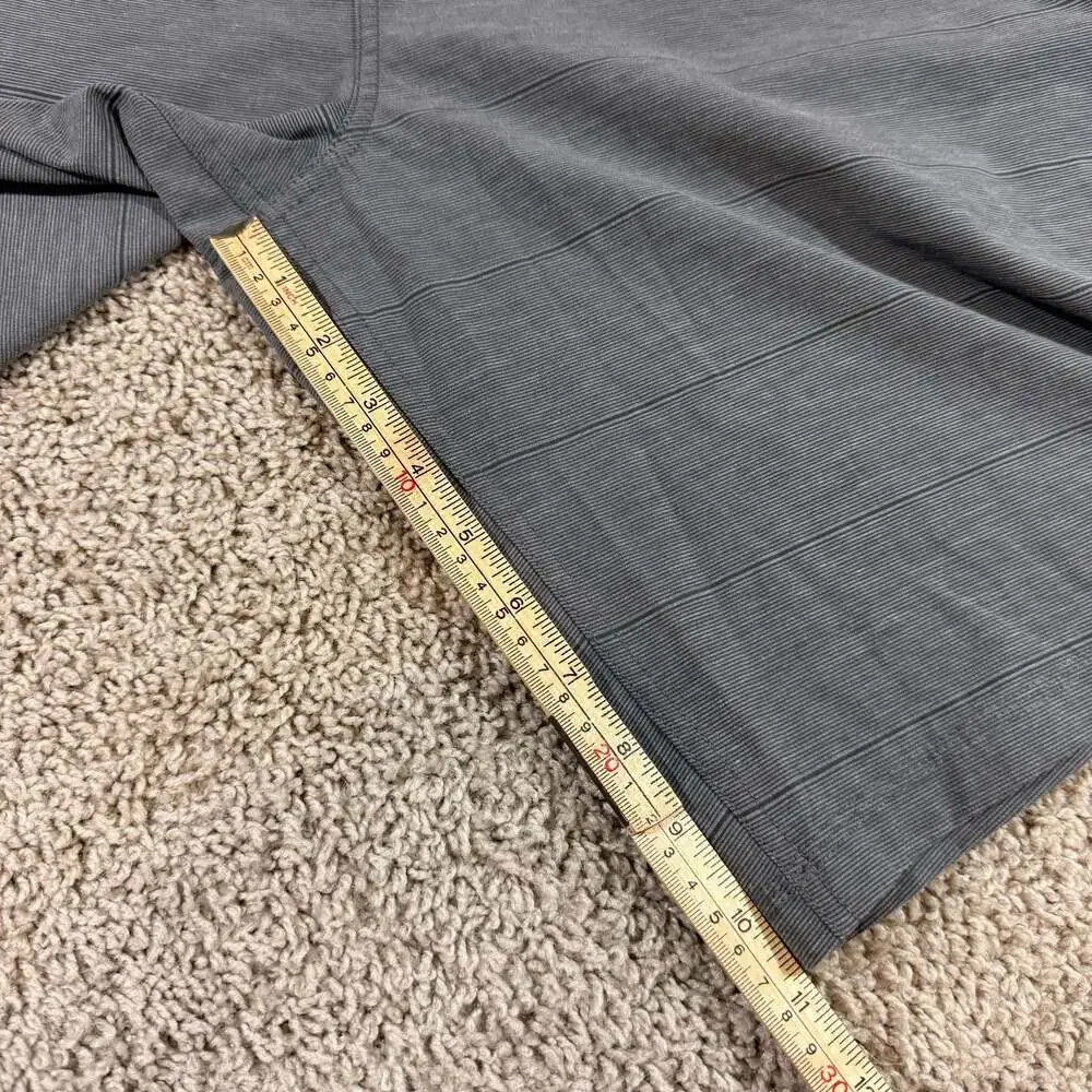 Hang Ten Hybrid Shorts Mens 36 Gray Striped Stretch Golf Casual Chino Flat Front